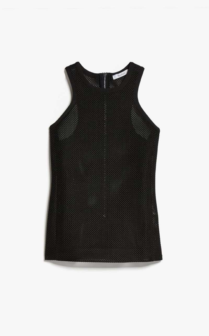 Max Mara Mesh-effect Technical Jersey Oberteile Schwarz | MMR593663