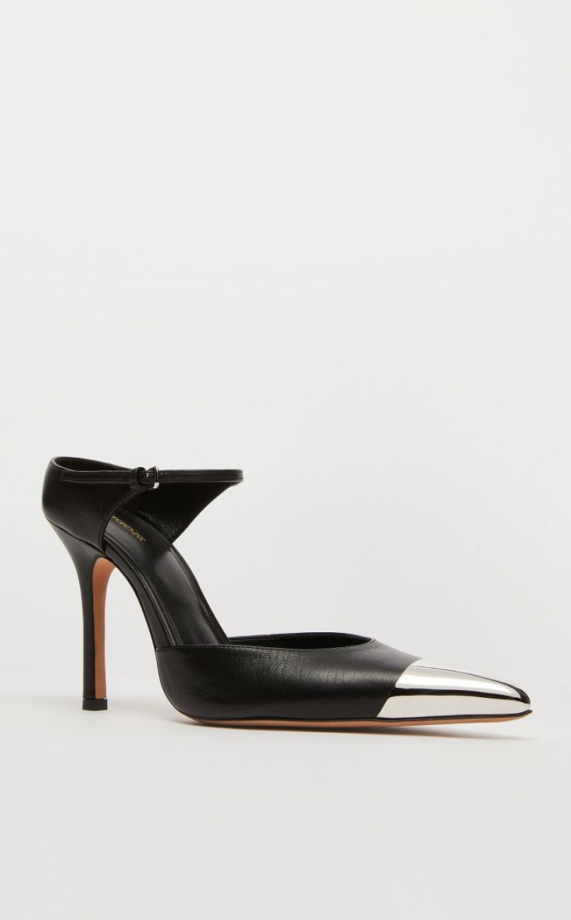 Max Mara Metal-toe Court Décolleté Schwarz | MMR594196