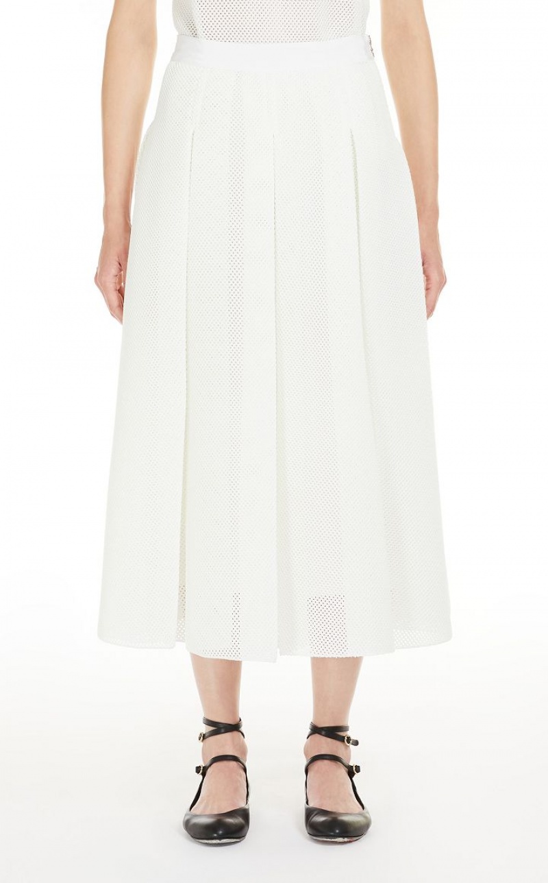 Max Mara Midi In Mesh Effect Jersey Röcke Platin | MMR593713