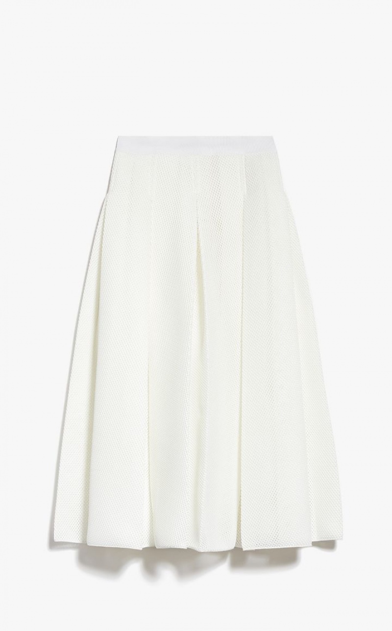 Max Mara Midi In Mesh Effect Jersey Röcke Platin | MMR593713