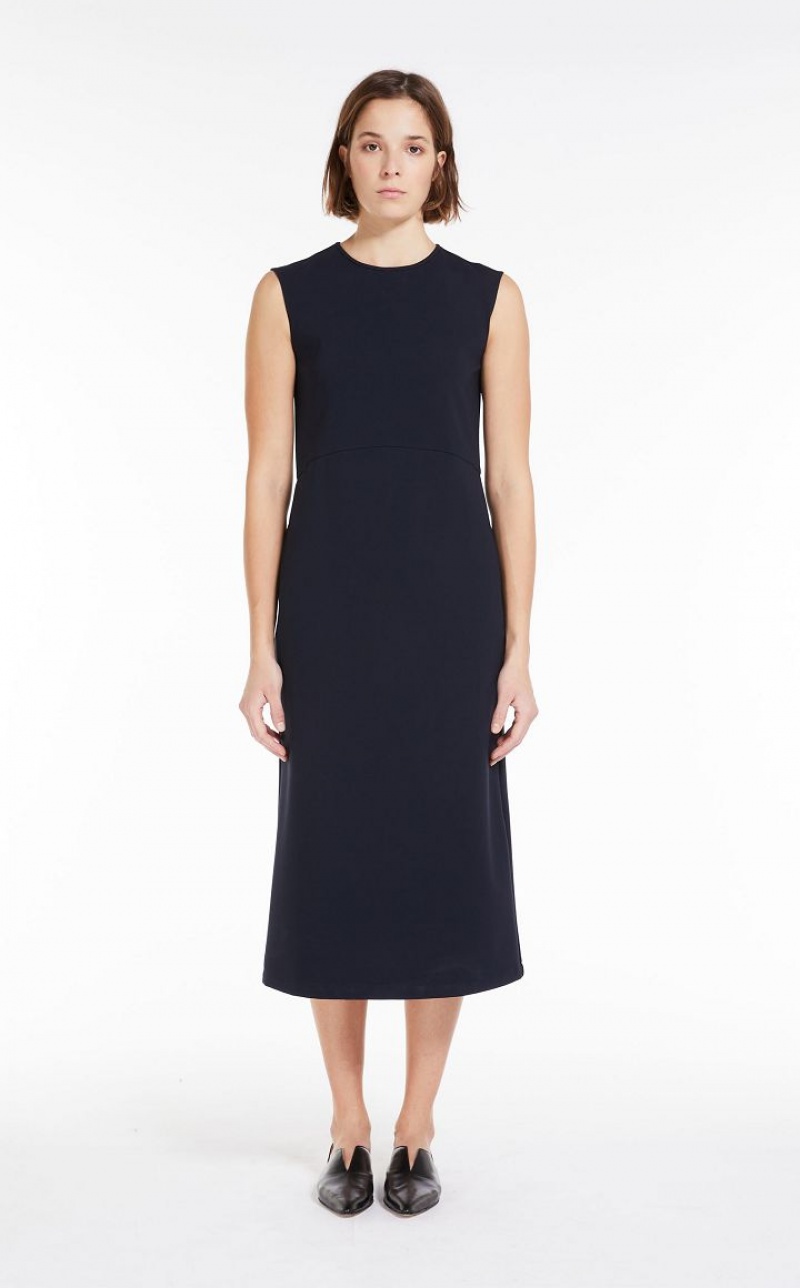 Max Mara Milano Jersey Kleid Navy | MMR593302