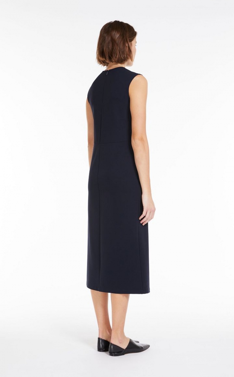 Max Mara Milano Jersey Kleid Navy | MMR593302