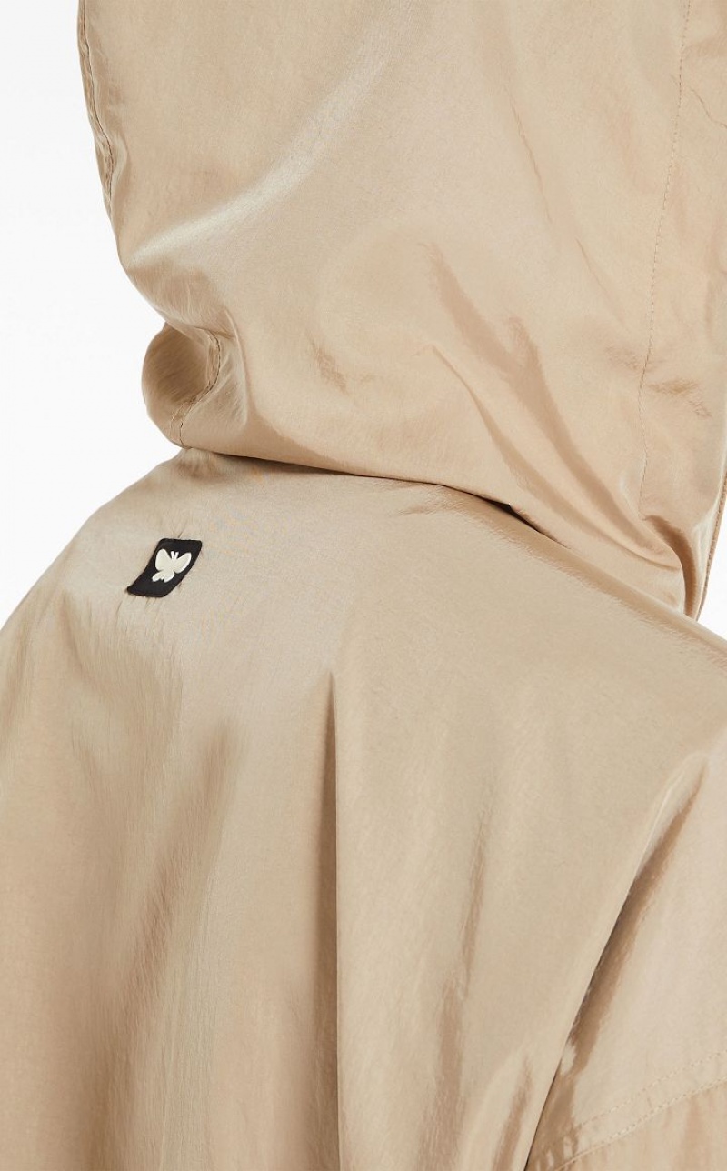 Max Mara Mit Kapuze Taffeta Trench Khaki | MMR593947