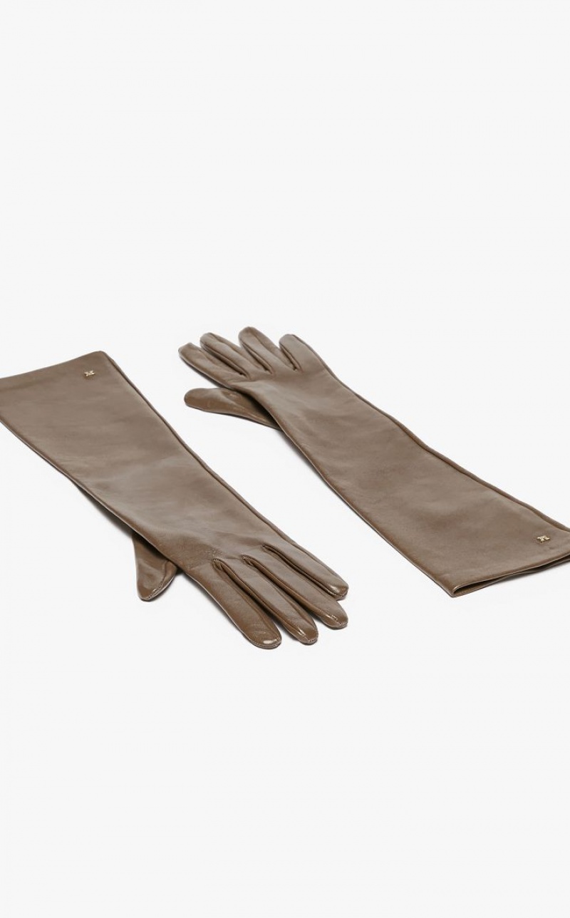 Max Mara Nappa Leder Handschuhe Braun | MMR594231