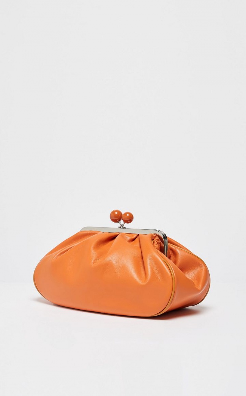 Max Mara Nappa Leder Pasticcino Weekend Bag Orange | MMR594164