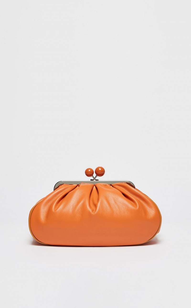 Max Mara Nappa Leder Pasticcino Weekend Bag Orange | MMR594164