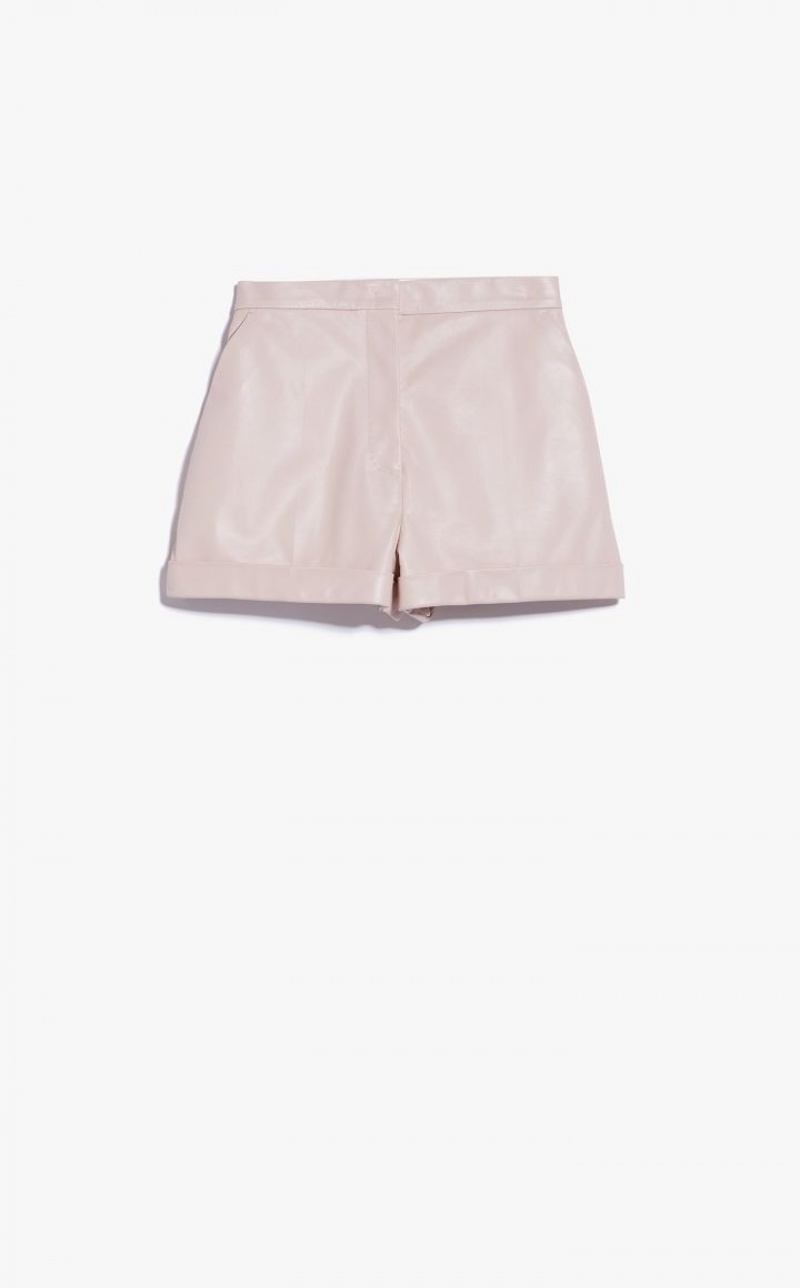 Max Mara Nappa Leder Shorts Hosen Rosa | MMR593767