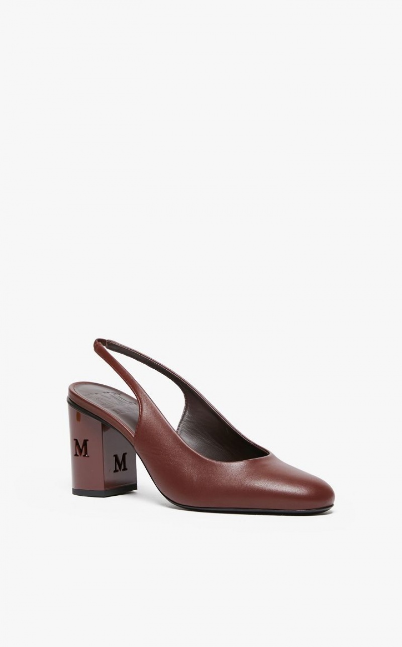 Max Mara Nappa Leder Slingbacks Décolleté Fuchsie | MMR594197