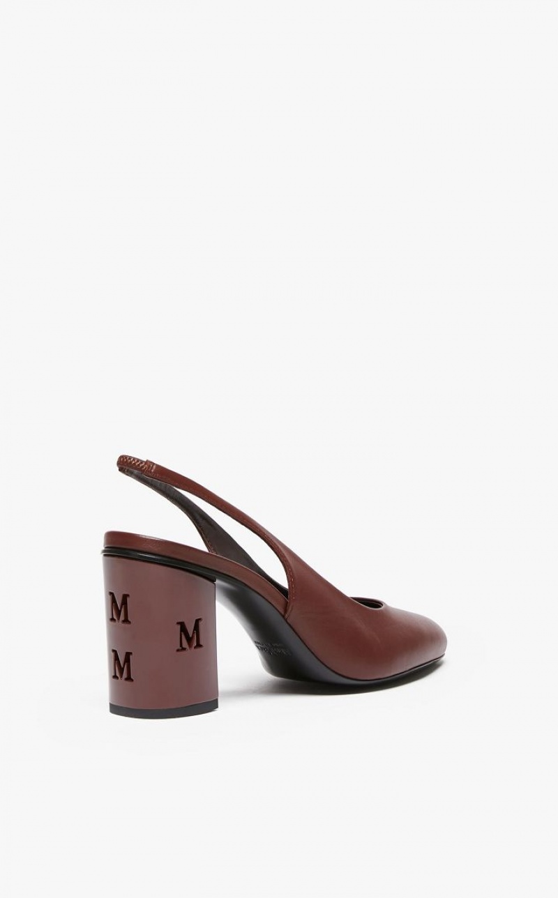 Max Mara Nappa Leder Slingbacks Décolleté Fuchsie | MMR594197