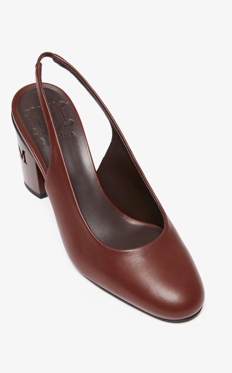 Max Mara Nappa Leder Slingbacks Décolleté Fuchsie | MMR594197