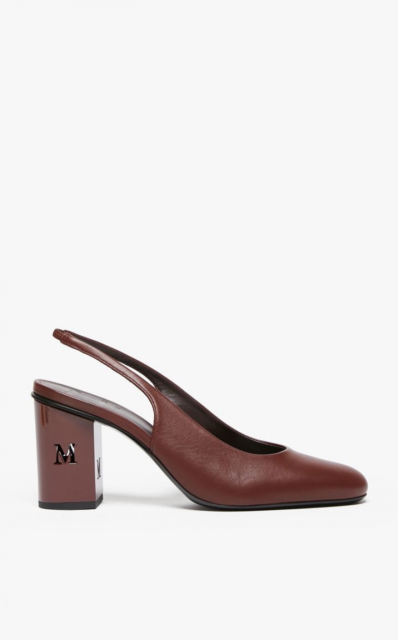 Max Mara Nappa Leder Slingbacks Décolleté Fuchsie | MMR594197