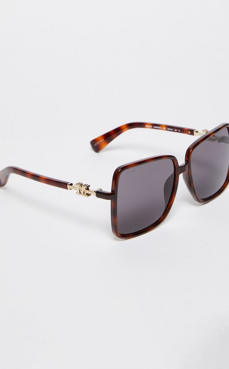 Max Mara Oversized Sonnenbrille Braun | MMR594294