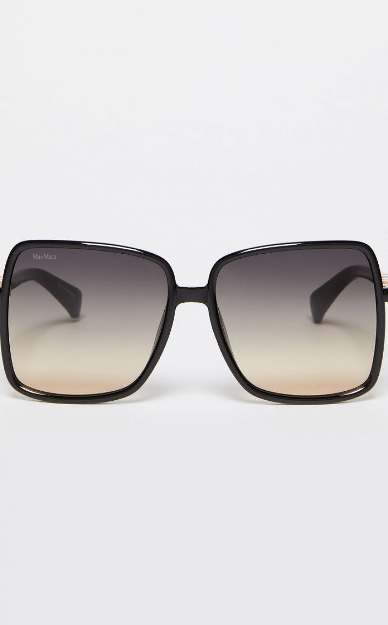 Max Mara Oversized Sonnenbrille Schwarz | MMR594299