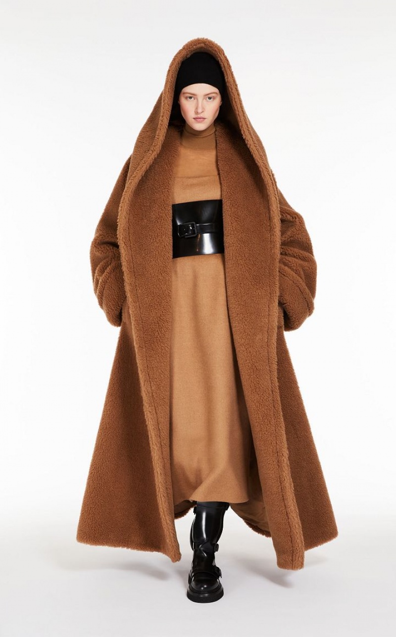 Max Mara Oversized Teddy Wrap Mäntel Braun | MMR593828