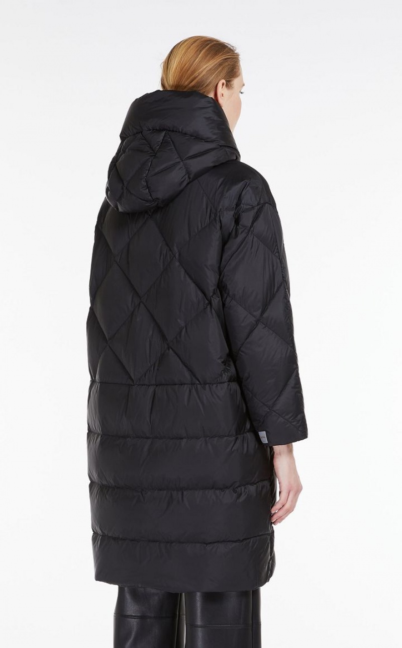 Max Mara Parka In Gesteppt Wasser-resistant Canvas Padded Schwarz | MMR593999