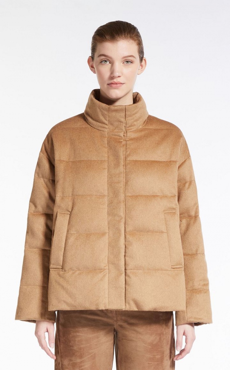 Max Mara Reversible Camel Down Jacket Padded Braun | MMR593966