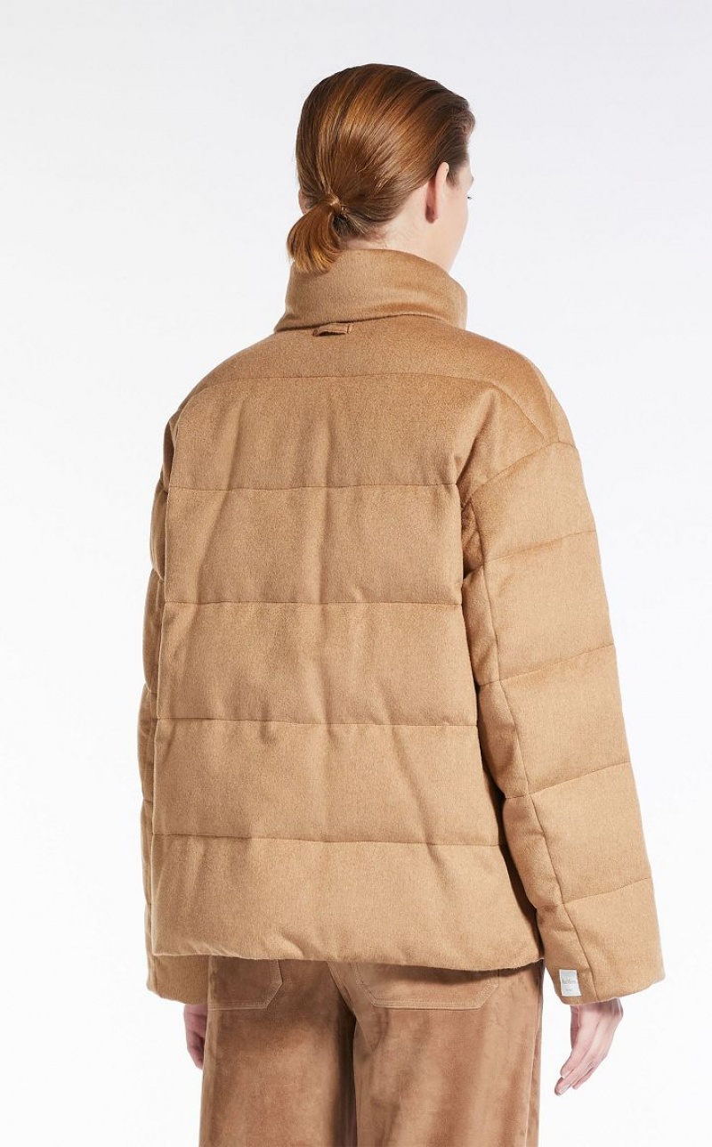 Max Mara Reversible Camel Down Jacket Padded Braun | MMR593966