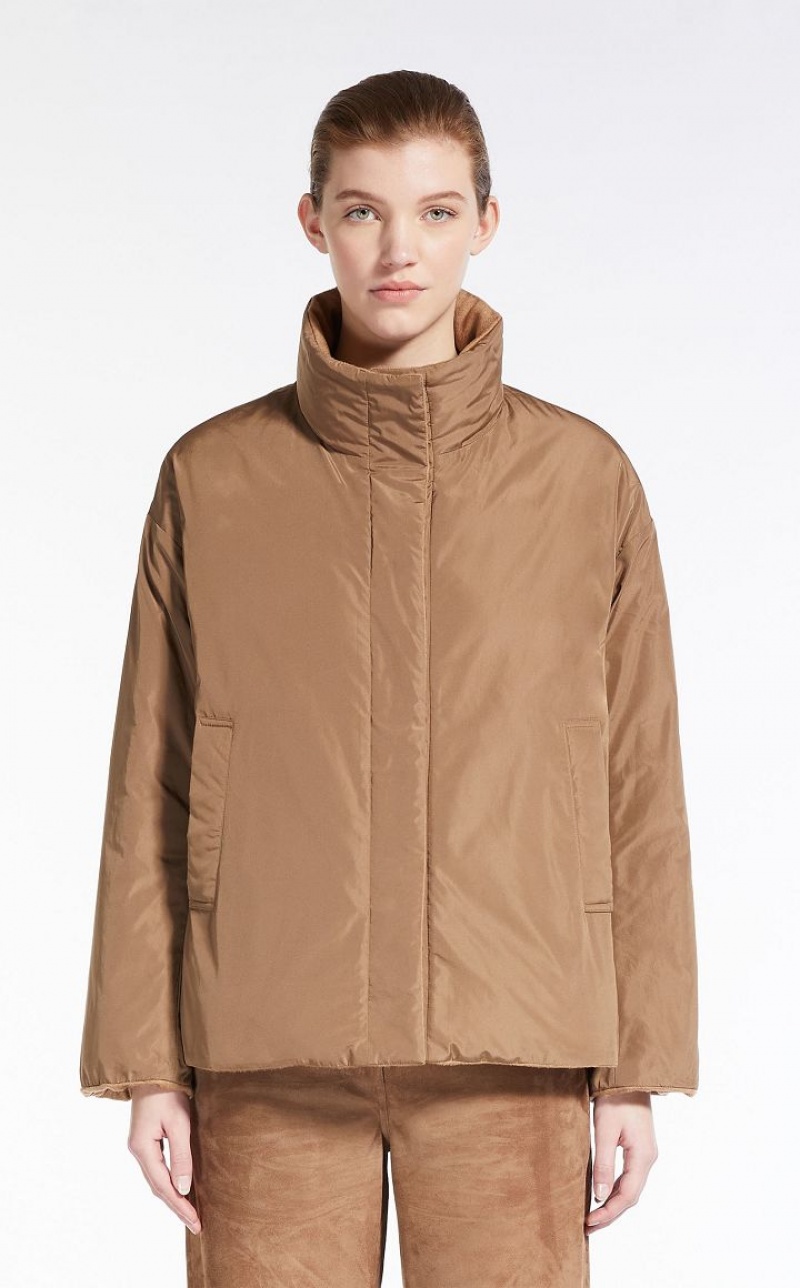 Max Mara Reversible Camel Down Jacket Padded Braun | MMR593966