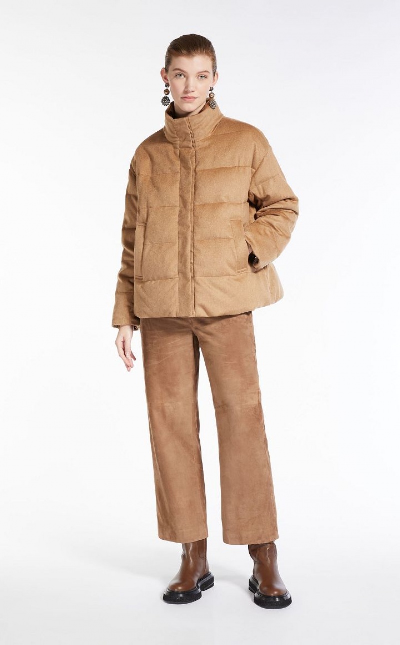 Max Mara Reversible Camel Down Jacket Padded Braun | MMR593966