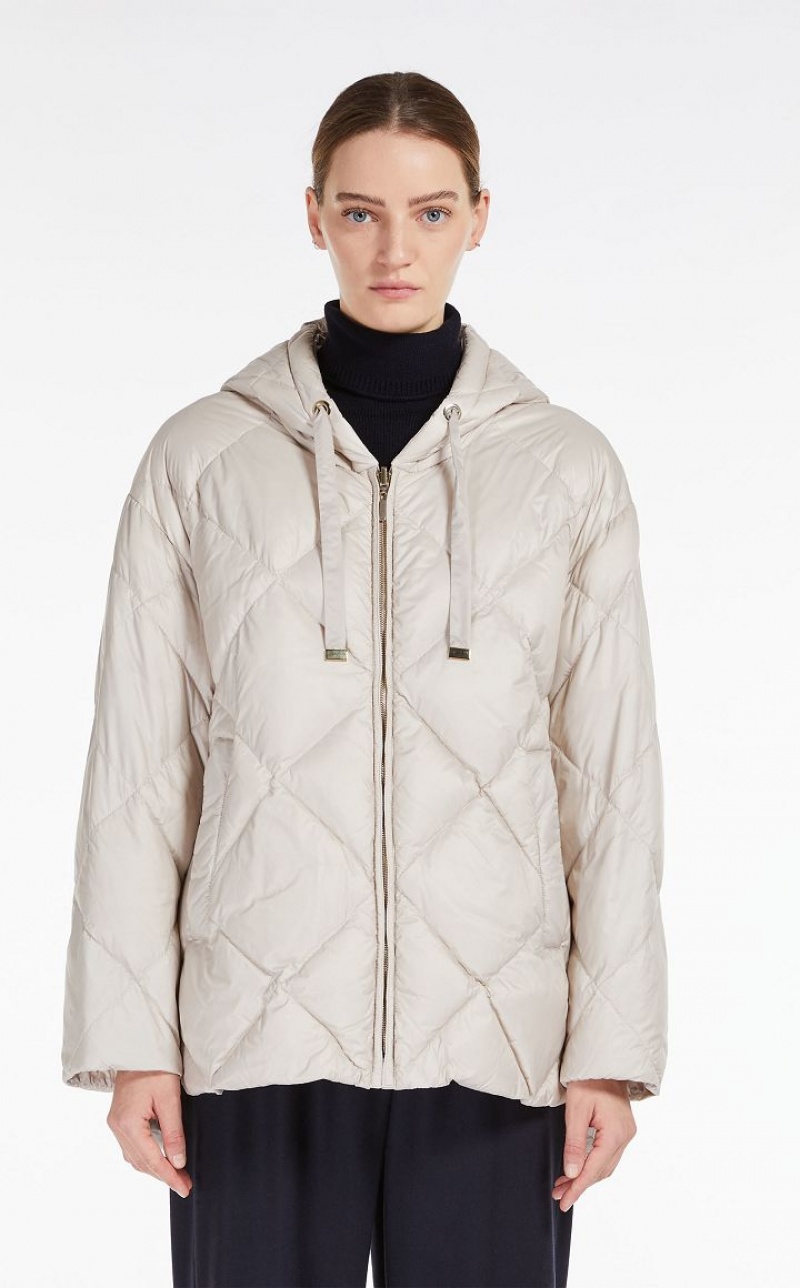 Max Mara Reversible Down Jacket In Wasser-resistant Canvas Padded Braun | MMR593989