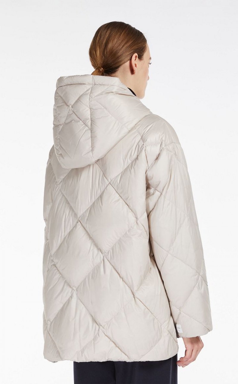 Max Mara Reversible Down Jacket In Wasser-resistant Canvas Padded Braun | MMR593989