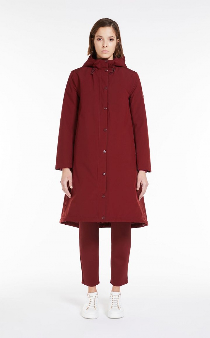 Max Mara Rubberised-look Canvas Parka Padded Fuchsie | MMR593971