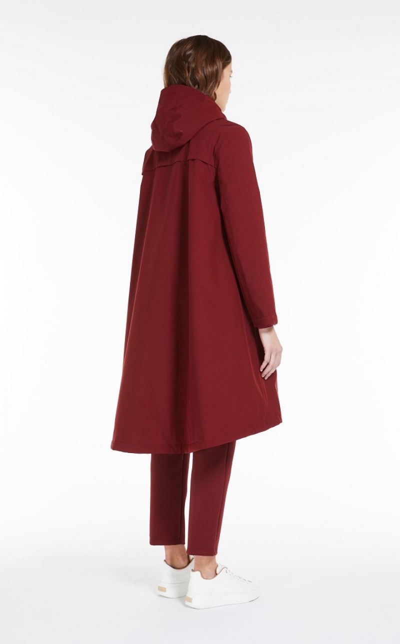 Max Mara Rubberised-look Canvas Parka Padded Fuchsie | MMR593971