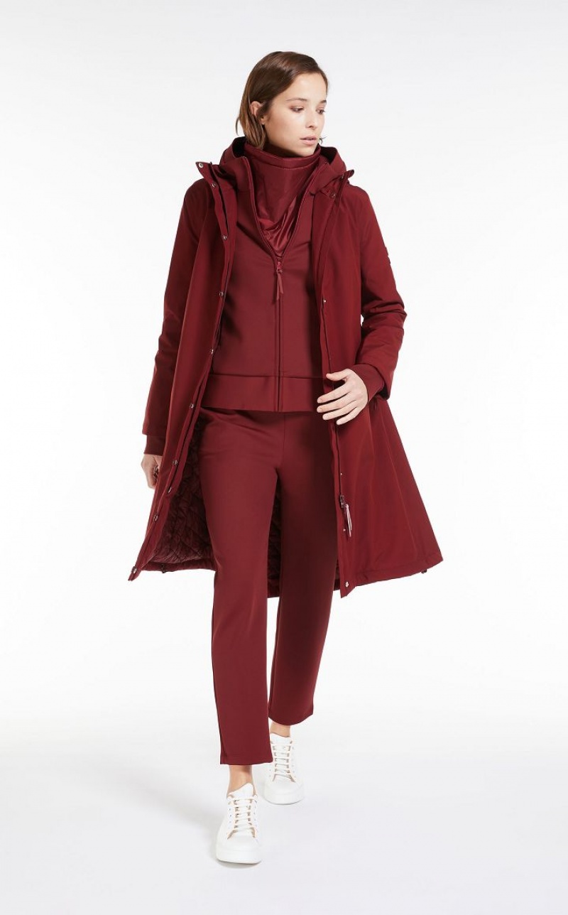 Max Mara Rubberised-look Canvas Parka Padded Fuchsie | MMR593971