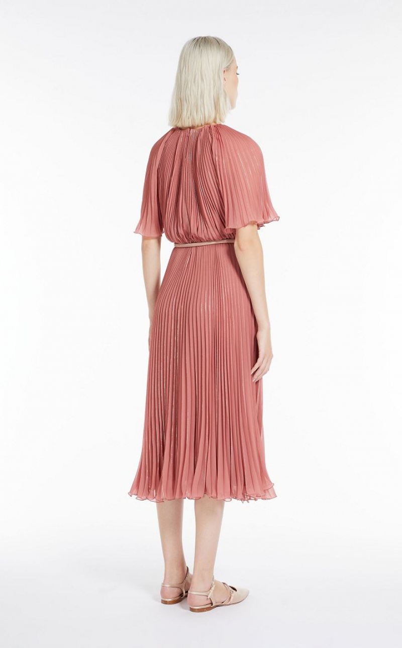 Max Mara Sable Georgette Kleid Rosa | MMR593353