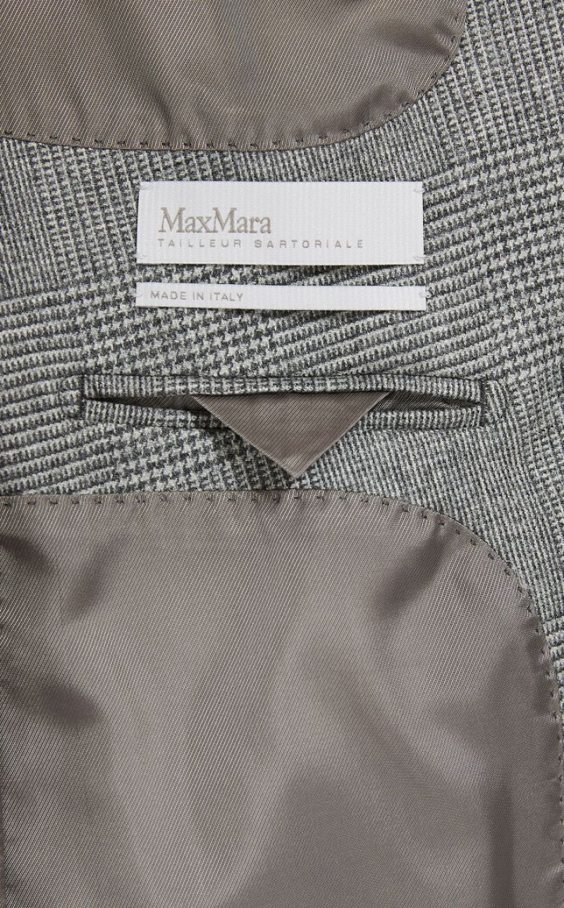 Max Mara Saxony Wolle And Cashmere Blazer Grau | MMR594065