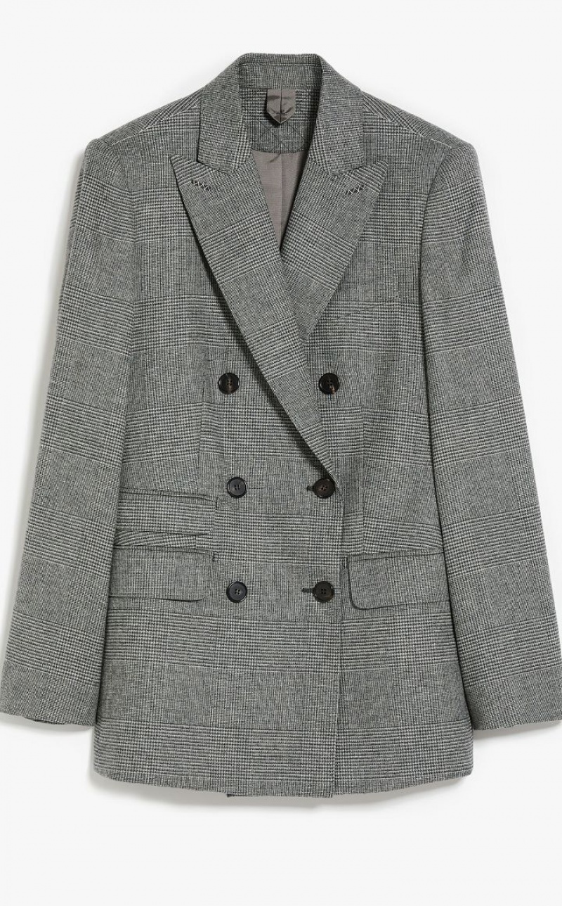 Max Mara Saxony Wolle And Cashmere Blazer Grau | MMR594065