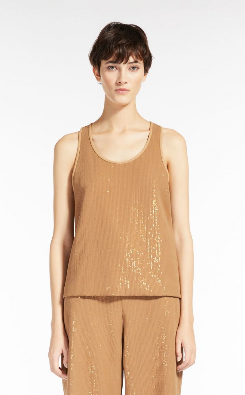 Max Mara Sequinned Bluse Braun | MMR593570