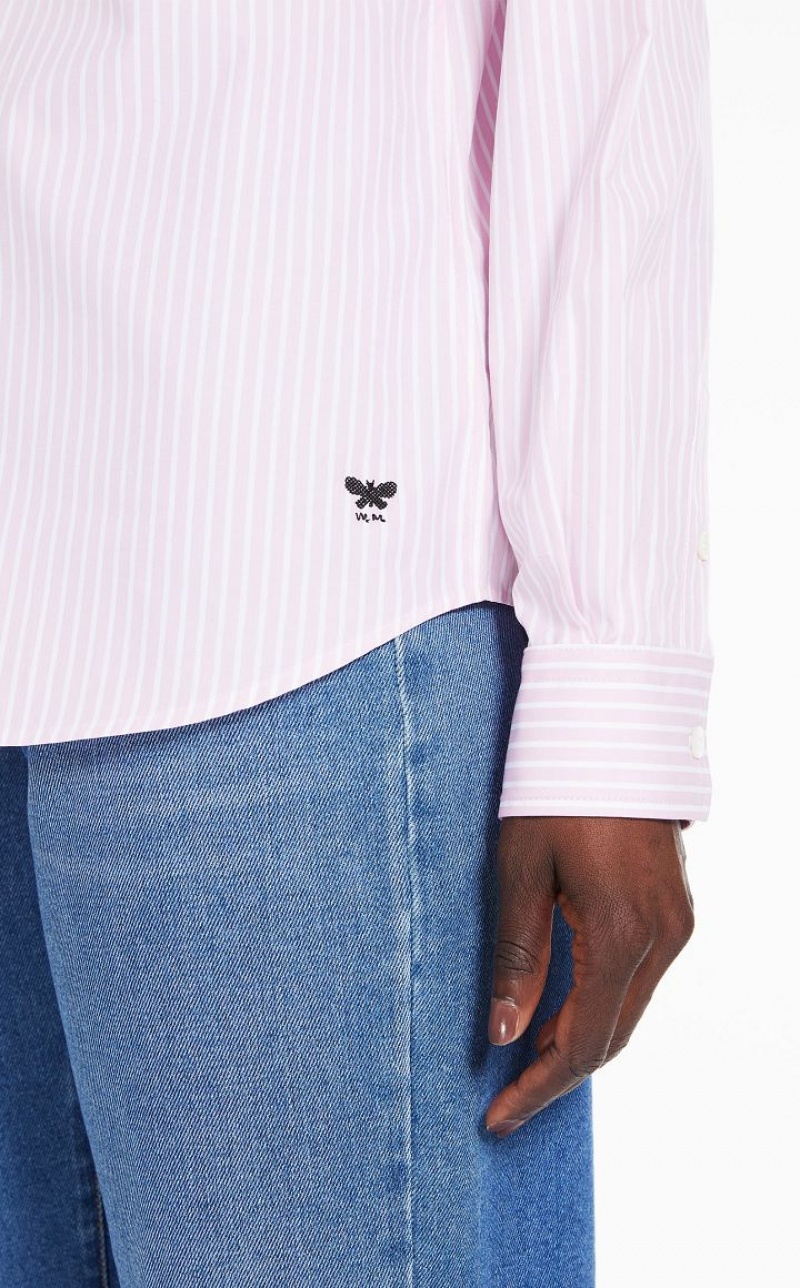 Max Mara Shirt In Baumwoll Poplin Bluse Rosa | MMR593565