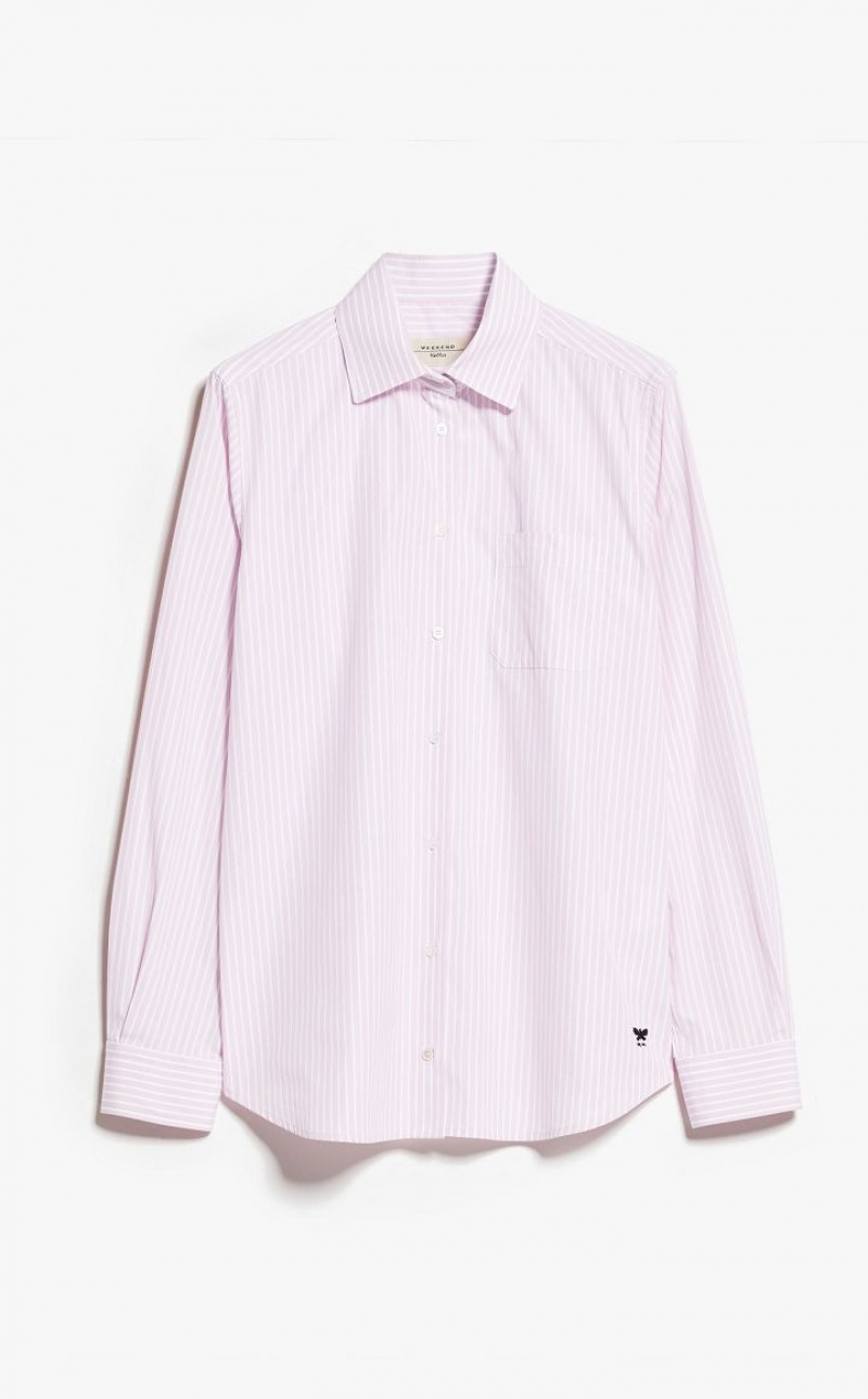 Max Mara Shirt In Baumwoll Poplin Bluse Rosa | MMR593565