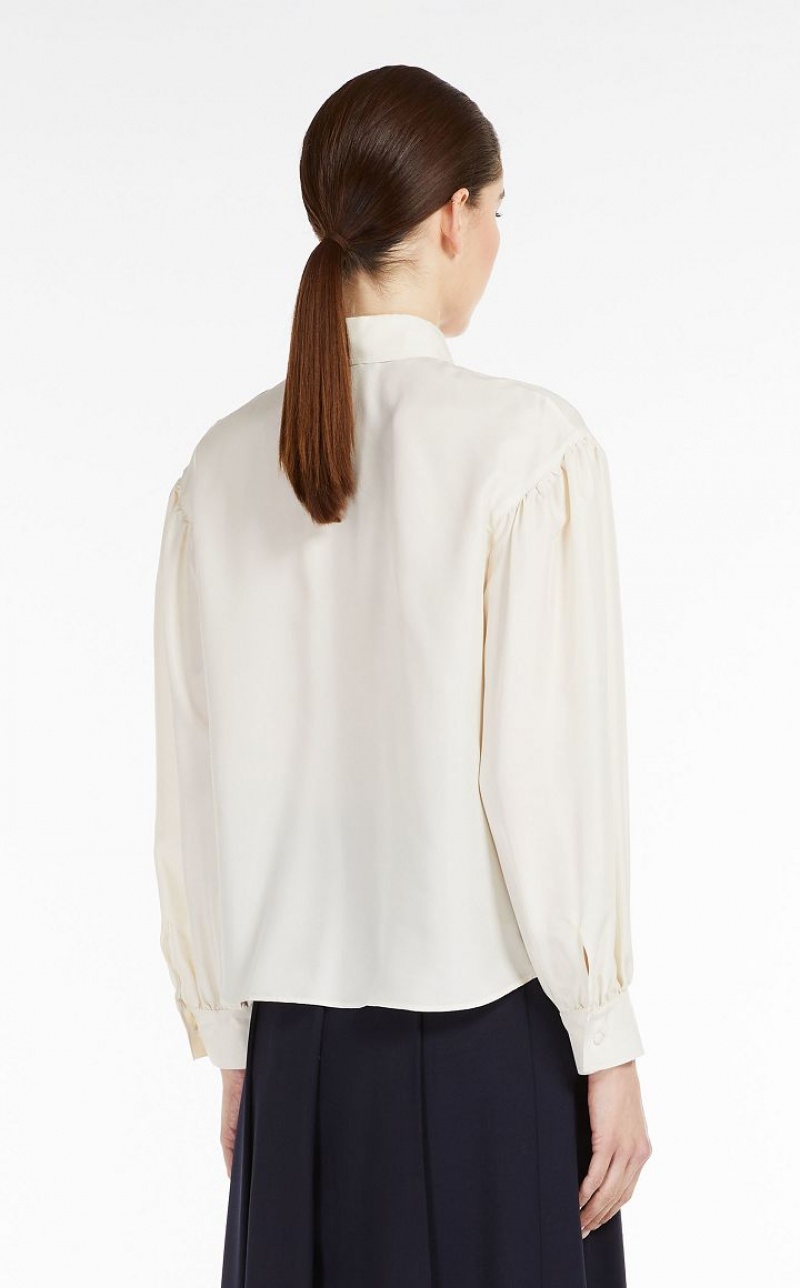 Max Mara Silk Bluse Weiß | MMR593600