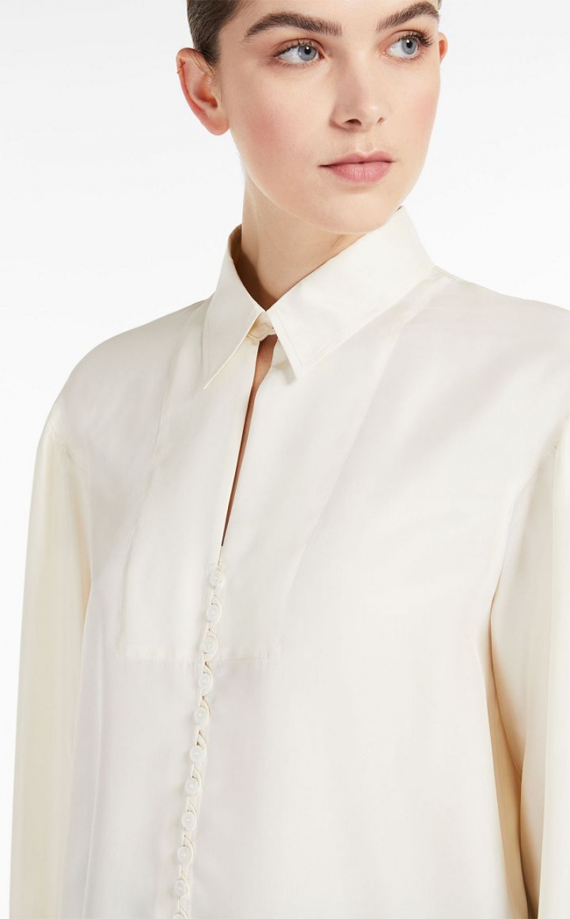 Max Mara Silk Bluse Weiß | MMR593600