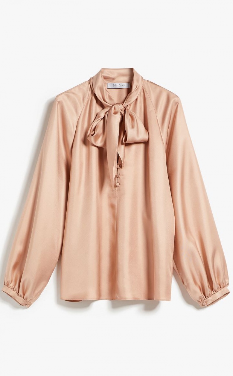 Max Mara Silk Foulard Bluse Rosa | MMR593604