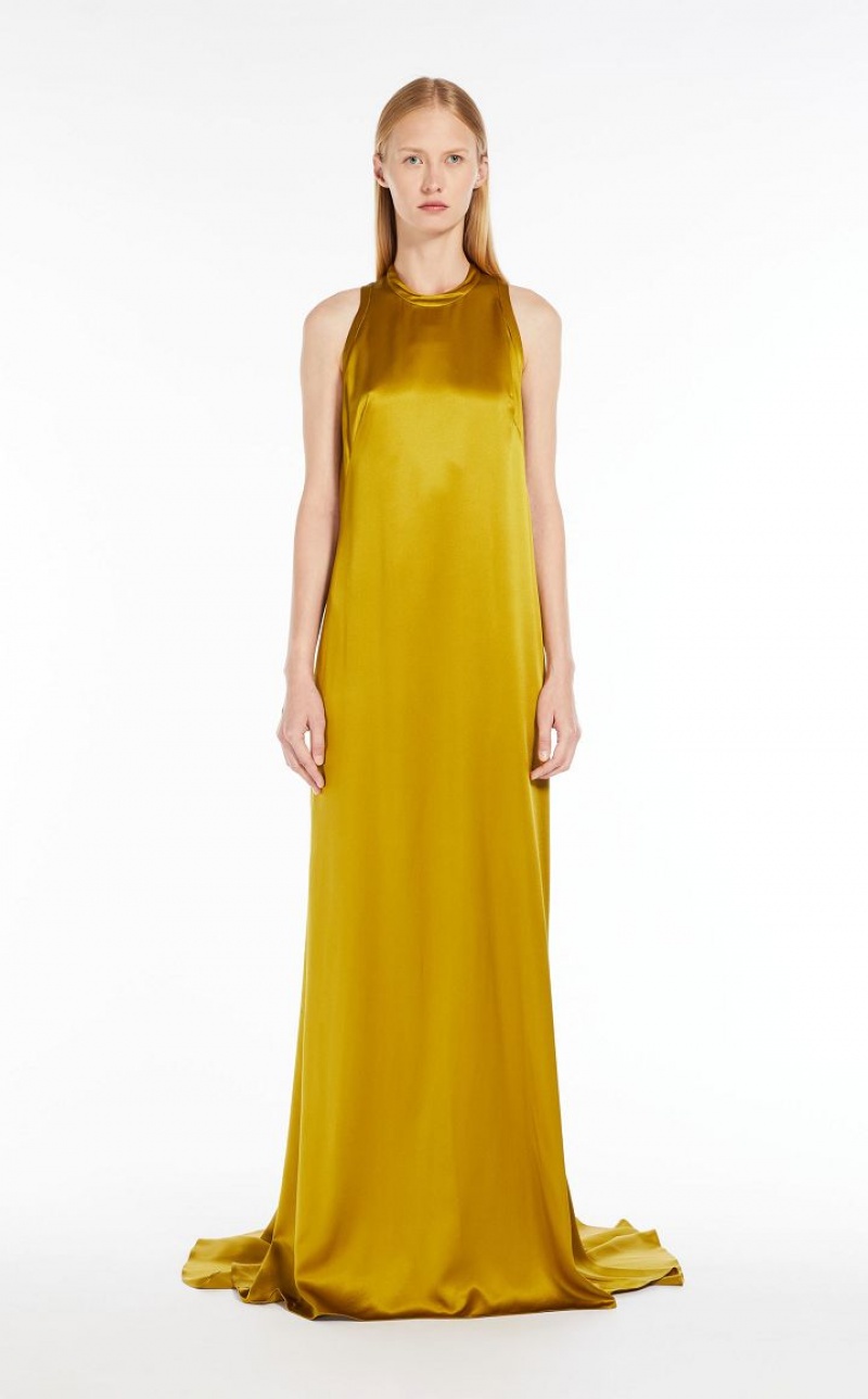 Max Mara Silk Slip Kleid Hellgrün | MMR593306