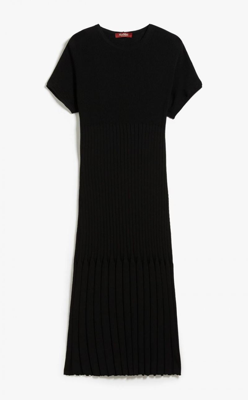 Max Mara Slim-fit Viscose-knit Kleid Schwarz | MMR593361