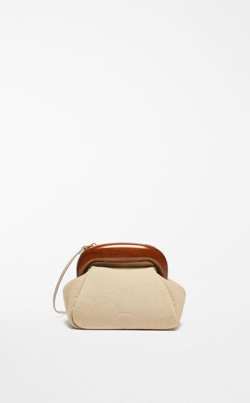 Max Mara Small Canvas Bouba Sportmax Bag Beige | MMR594180