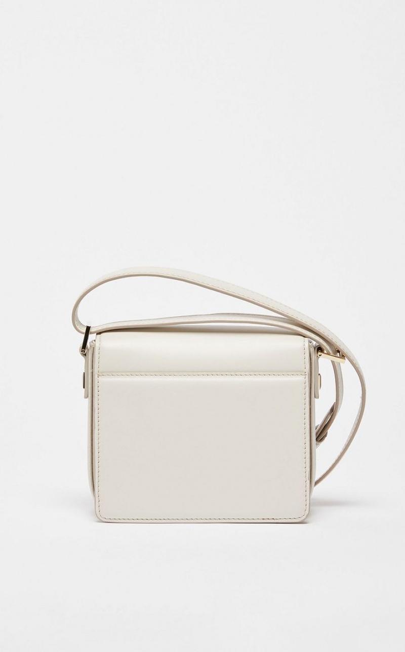 Max Mara Small Leder MM Bag Weiß | MMR594122