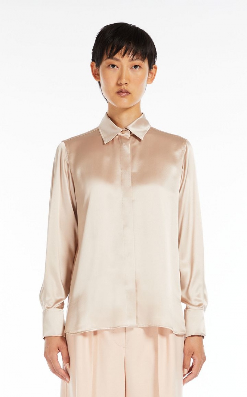 Max Mara Soft Silk Bluse Rosa | MMR593569