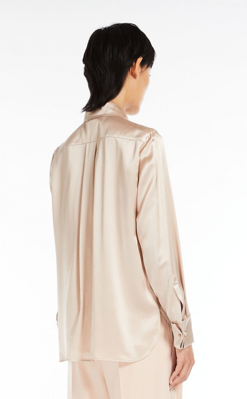 Max Mara Soft Silk Bluse Rosa | MMR593569