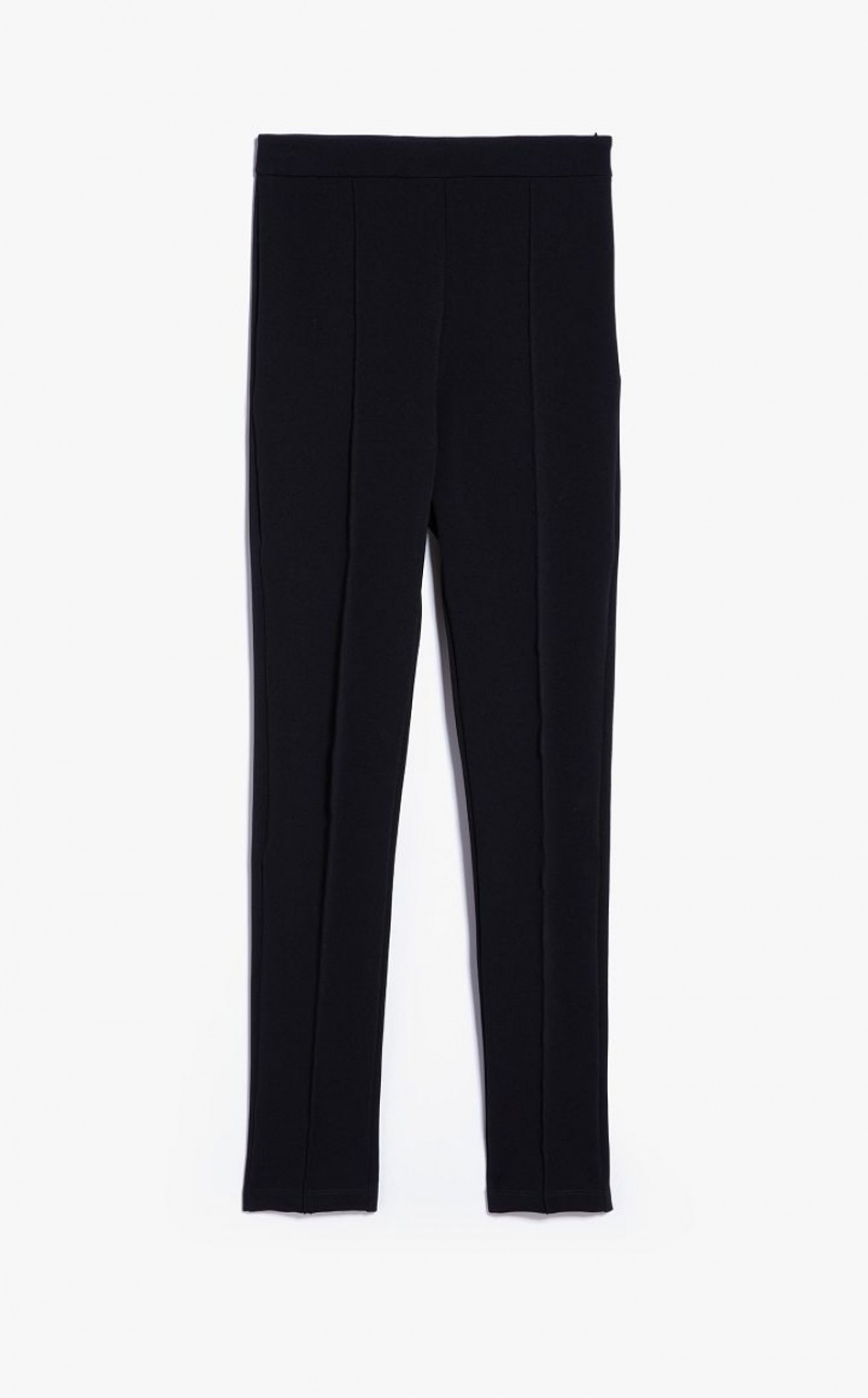 Max Mara Stretch Jersey Leggings Hosen Schwarz | MMR593800