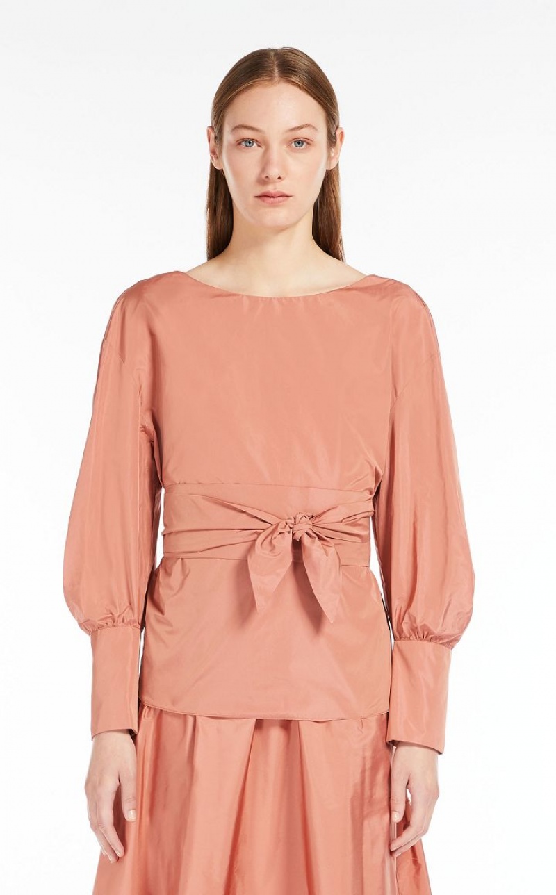 Max Mara Taffeta Bluse Rosa | MMR593624