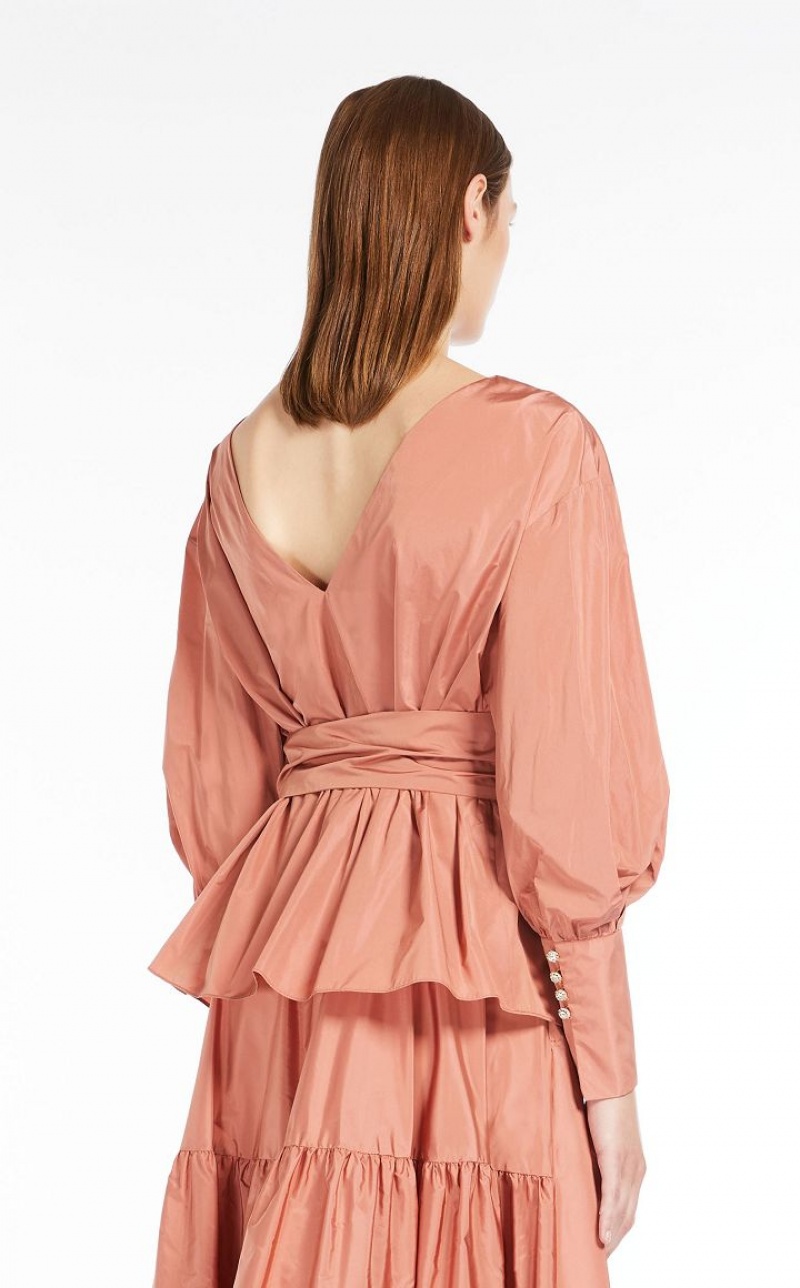 Max Mara Taffeta Bluse Rosa | MMR593624