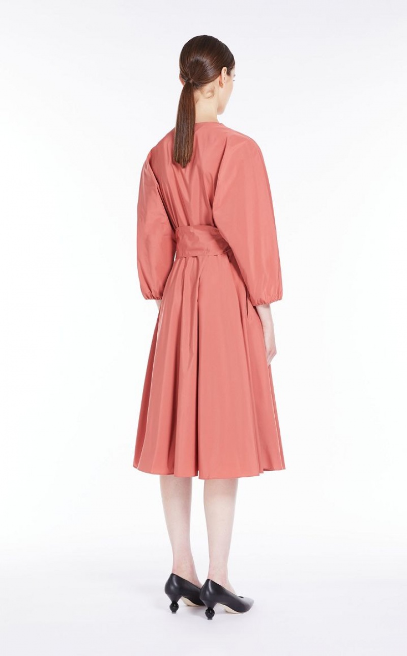 Max Mara Taffeta Wrap Kleid Rosa | MMR593364