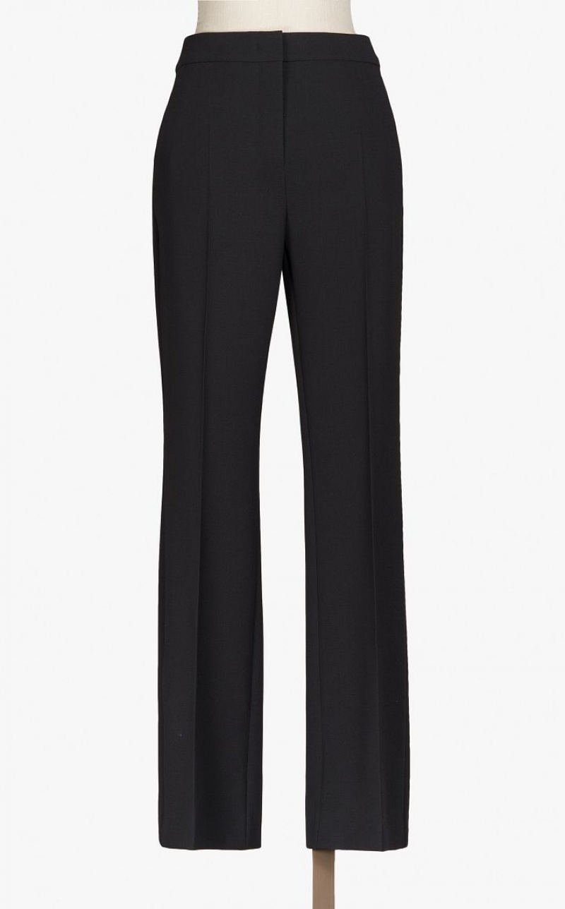 Max Mara Tailored Wolle Crêpe Hosen Schwarz | MMR593822