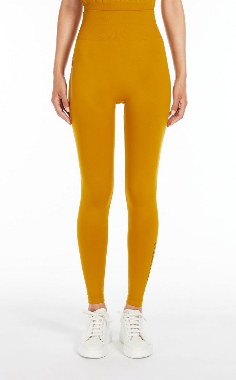 Max Mara Technical Fabric Leggings Hosen Mango | MMR593771