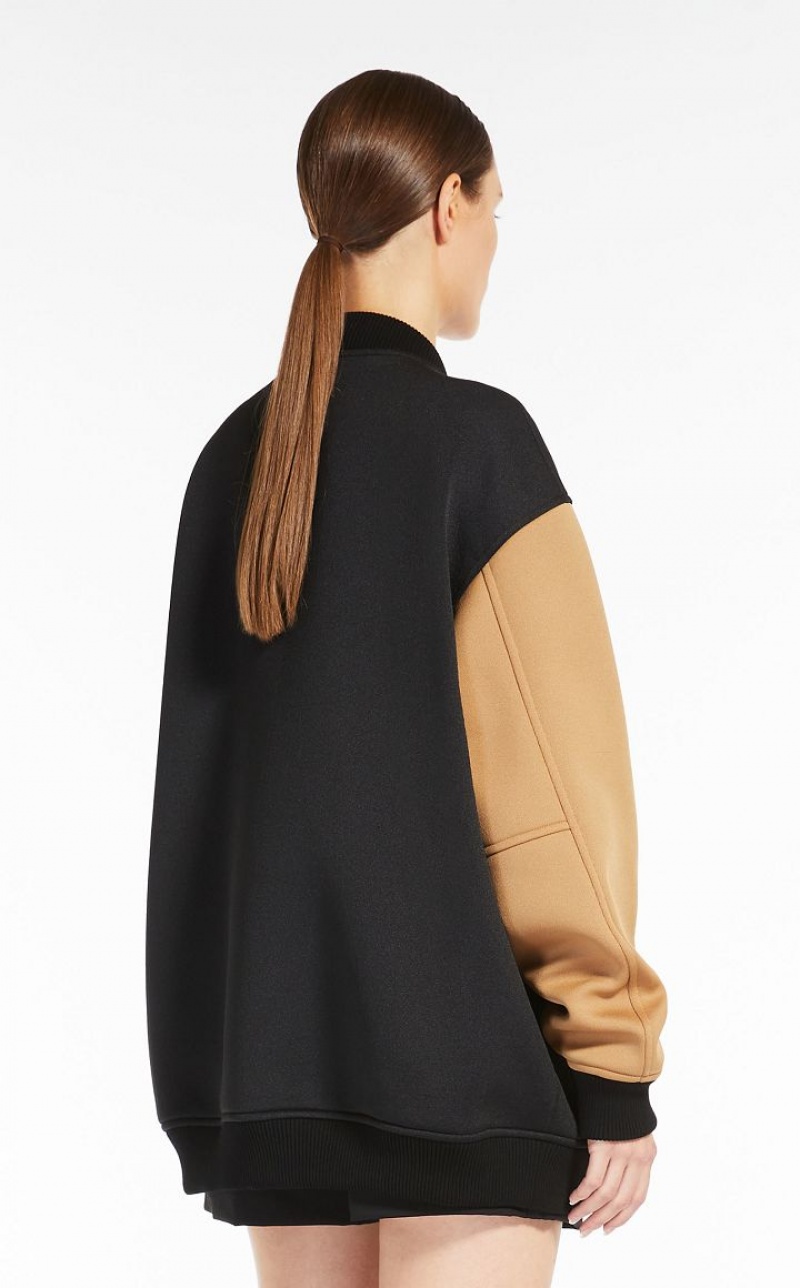 Max Mara Technical Jersey Bomber Jacken Schwarz | MMR594089